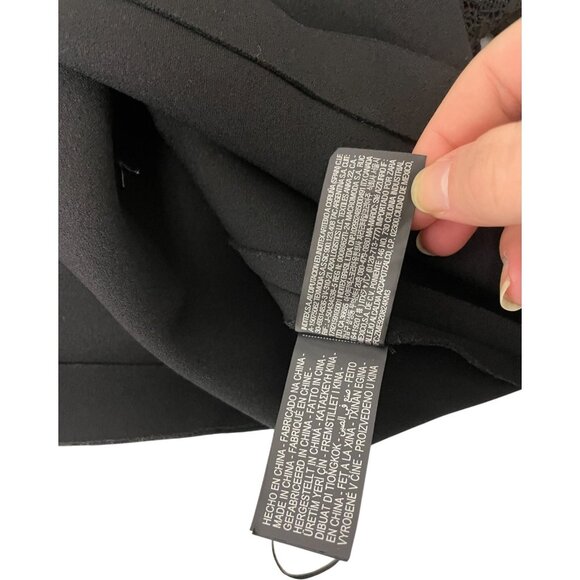 Zara Womens Lace Combination Jumpsuit Romper M Medium Black Tie 4813/842 NWT - Picture 8 of 15